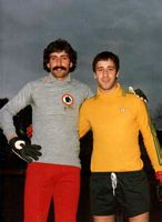 Paolo Conti e Vargiu, portiere della Nuorese